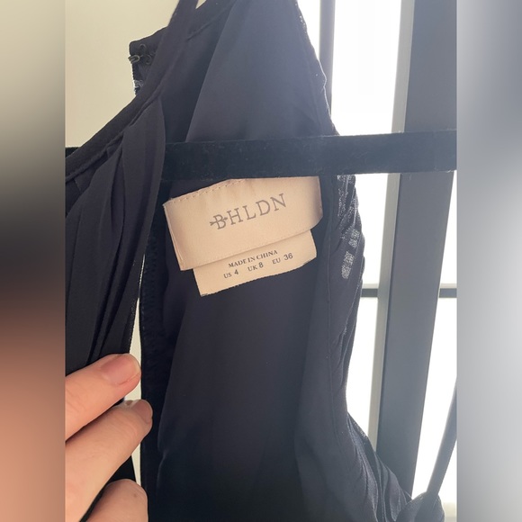 BHLDN chiffon navy dress - Picture 4 of 5